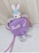 Fashion Cute Furry Cartoon Doll Shape Decoration Flowers Letter Candy  Embellished Classic Lolita Kids Straw Bag