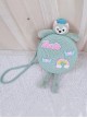 Fashion Cute Furry Cartoon Doll Shape Decoration Flowers Letter Candy  Embellished Classic Lolita Kids Straw Bag