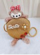 Fashion Cute Furry Cartoon Doll Shape Decoration Flowers Letter Candy  Embellished Classic Lolita Kids Straw Bag