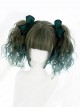 Fashion Personality Japanese Short Wavy Curl Double Ponytail Clip Air Bangs Decoration Classic Lolita Wigs