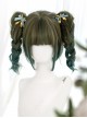 Fashion Personality Japanese Short Wavy Curl Double Ponytail Clip Air Bangs Decoration Classic Lolita Wigs