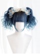 Fashion Personality Japanese Short Wavy Curl Double Ponytail Clip Air Bangs Decoration Classic Lolita Wigs