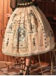 Egyptian Style Beautiful Ornate Vintage Graphic Print Loose A-Line Fit Classic Lolita Long Skirt