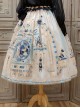 Egyptian Style Beautiful Ornate Vintage Graphic Print Loose A-Line Fit Classic Lolita Long Skirt