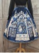 Egyptian Style Beautiful Ornate Vintage Graphic Print Loose A-Line Fit Classic Lolita Long Skirt