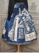 Egyptian Style Beautiful Ornate Vintage Graphic Print Loose A-Line Fit Classic Lolita Long Skirt