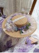 Classic Lolita Exquisite Three-Dimensional Flower Decoration Pleated Lace Elegant Flat Hat