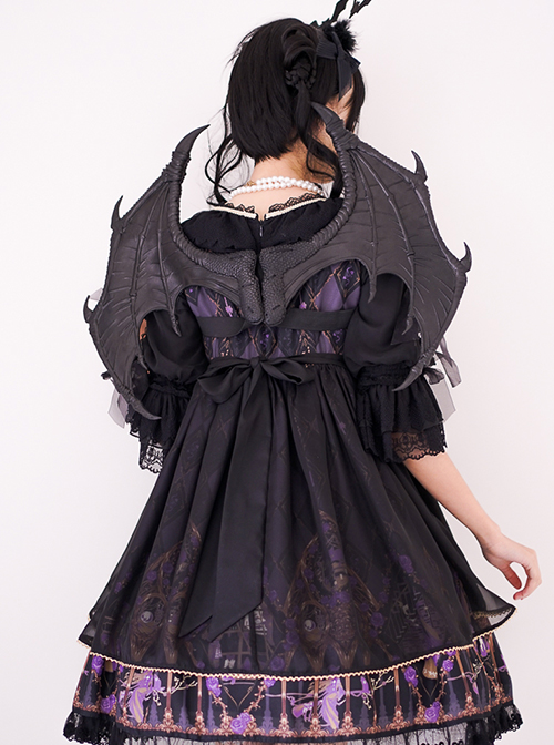 Demon Wings Series Halloween Sharp-Horned Bat-Shaped Decoration Gothic Lolita Strap Wing