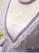 Delicate Lace Jacquard Embroidery Crinkled Mesh Fabric Sexy Deep V Neckline Design Ribbon Bow Decoration Classic Lolita Dress