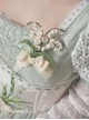 Classic Lolita Three-Dimensional Bluebell Flower Decoration Lace Bow Knot Brooch