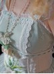 Elegant And Delicate Lily Of The Valley Embroidery Ruched Jacquard Lace Trim Classic Lolita White Fish Bone Girdle