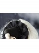 Gothic Style Black Pointed Shape Top Hat Skull Skeleton Decoration Pleated Lace Lolita Hair Clip