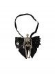 Dark Halloween Style Skull Skeleton Decoration Metal Pin Chain Decoration Gothic Lolita Bow Knot Tie