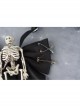 Dark Halloween Style Skull Skeleton Decoration Metal Pin Chain Decoration Gothic Lolita Bow Knot Tie