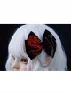 Dark Flannel Chinese Style Dragon Shape Embroidery Cut Decoration Metal Chain Gothic Lolita Bow Knot Hairpin