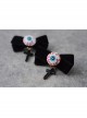 Halloween Handmade Eyeball Design Gothic Cross Decoration Dark Bow Knot Lolita Hairpins