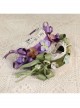 Vintage Pleated Ribbon Bow Knot Decoration Three-Dimensional Grape Folds Lace Classic Lolita Headbands