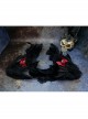 Dark Halloween Series Bat-Shaped Design Cut Bell Bow Knots Lace Decoration Classic Lolita Cat Ear Headband