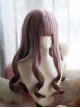 Purple Big Wavy Curly Hair Cute Air Bangs Decoration Classic Lolita Long Wig