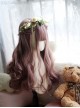 Purple Big Wavy Curly Hair Cute Air Bangs Decoration Classic Lolita Long Wig