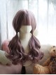 Purple Big Wavy Curly Hair Cute Air Bangs Decoration Classic Lolita Long Wig