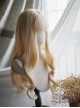 Light Blonde Natural Wavy Curls Air Bangs Decoration Classic Lolita Princess Long Curly Hair Wig