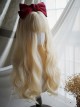 Light Blonde Natural Wavy Curls Air Bangs Decoration Classic Lolita Princess Long Curly Hair Wig