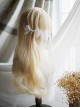 Light Blonde Natural Wavy Curls Air Bangs Decoration Classic Lolita Princess Long Curly Hair Wig