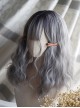 Cute Wavy Curly Hair Gray Gradient Short Hair Classic Lolita Air Bangs Short Wig