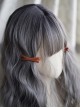 Cute Wavy Curly Hair Gray Gradient Short Hair Classic Lolita Air Bangs Short Wig