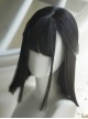 Natural Classic Black Straight Hair Air Bangs Lolita Short Wig