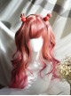 Cute Natural Red Gradient Wavy Curl Long Hair Classic Lolita Wig