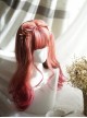 Cute Natural Red Gradient Wavy Curl Long Hair Classic Lolita Wig