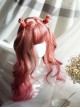 Cute Natural Red Gradient Wavy Curl Long Hair Classic Lolita Wig