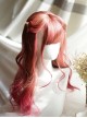 Cute Natural Red Gradient Wavy Curl Long Hair Classic Lolita Wig