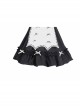 Classic Lolita Retro White Apron Decoration Demon Maid Style Pleated Bow Knot Black Doll Dress