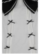 Classic Lolita Retro White Apron Decoration Demon Maid Style Pleated Bow Knot Black Doll Dress