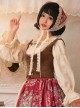 Short Velvet Skinny Wide Collar Design Delicate Metal Buckle Decoration Classic Lolita Short Vest