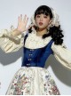 Short Velvet Skinny Wide Collar Design Delicate Metal Buckle Decoration Classic Lolita Short Vest