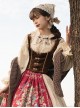 Short Velvet Skinny Wide Collar Design Delicate Metal Buckle Decoration Classic Lolita Short Vest