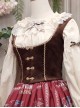 Short Velvet Skinny Wide Collar Design Delicate Metal Buckle Decoration Classic Lolita Short Vest