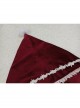 Cute Velvet Peaked Hat Design Jacquard Lace Trim Classic Lolita Short Cloak