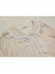 Classic Lolita Pleated Hollow-Out Ruffles Design Doll Neckline Decoration Detachable Sleeves Daily Shirt