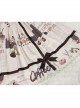 Chocolate Candy Irregular Letter Print Decoration Detachable Bow Knots Classic Lolita Skirt