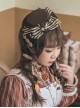 Cute Chocolate Candy Decoration Pleated Bow Knots Classic Lolita Solid Color Three-Dimensional Top Hat