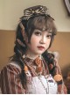 Cute Chocolate Candy Decoration Pleated Bow Knots Classic Lolita Solid Color Three-Dimensional Top Hat