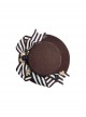 Cute Chocolate Candy Decoration Pleated Bow Knots Classic Lolita Solid Color Three-Dimensional Top Hat