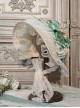 Elegant Pleated Lace Mesh Design Three-Dimensional Flower Bow Knots Decoration Jacquard Lace Straps Classic Lolita Bonnet
