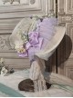 Elegant Pleated Lace Mesh Design Three-Dimensional Flower Bow Knots Decoration Jacquard Lace Straps Classic Lolita Bonnet