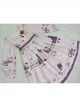 Chocolate Candy Print Decoration Letter Print Doll Neckline High Waist Belt A Version Classic Lolita Long Sleeve Dress